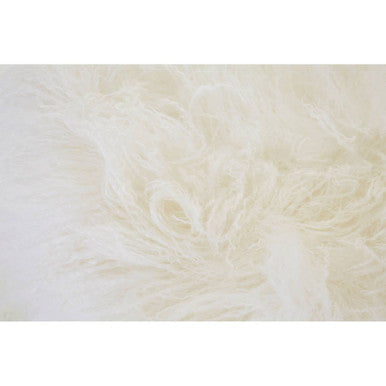 Orsina Anafi White Sheepskin Stool | Modern Gold Metal Vanity Perch