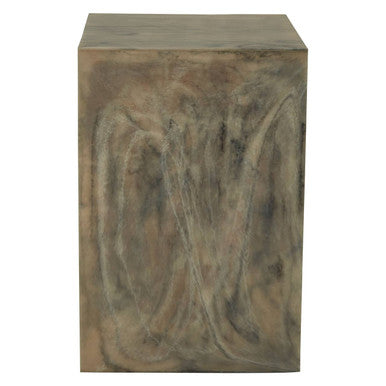 Orsina Rosado Marble Effect Side Table and Stool | Black and White