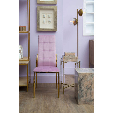Orsina Rosado Marble Effect Side Table and Stool | Black and White
