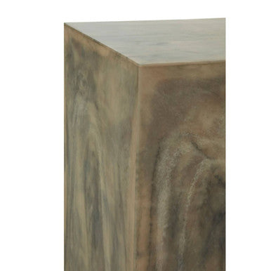 Orsina Rosado Marble Effect Side Table and Stool | Black and White