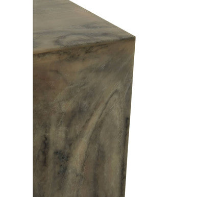 Orsina Rosado Marble Effect Side Table and Stool | Black and White