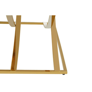Orsina Reena Coffee Table – Mirrored Glass Top & Gold Stainless Steel
