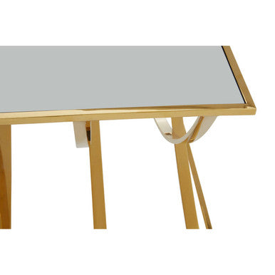Orsina Reena Coffee Table – Mirrored Glass Top & Gold Stainless Steel
