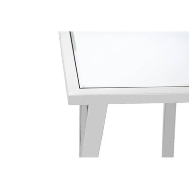 Orsina Reena Silver Mirrored Console Table | Chrome Stainless Steel