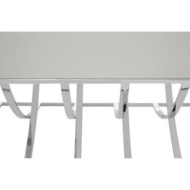 Orsina Reena Silver Coffee Table – Mirrored Top & Chrome Finish