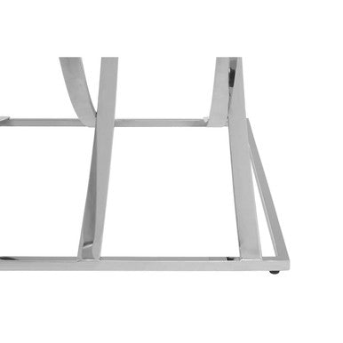 Orsina Reena Silver Coffee Table – Mirrored Top & Chrome Finish