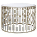 Orsina Raina Large Round Coffee Table | Gold Mirrored Glass Top