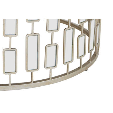 Orsina Raina Large Round Coffee Table | Gold Mirrored Glass Top