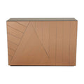 Orsina Roza Console Table – Brown Metal and Tempered Glass Design