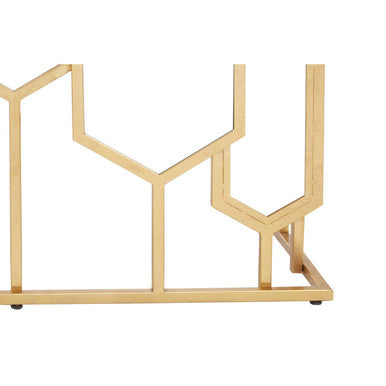 Orsina Rio Gold Console Table | Narrow Mirrored Top Accent Table