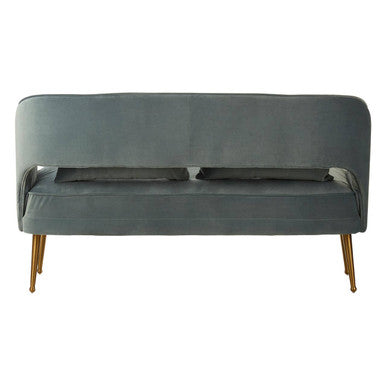 Orsina Hendricks 2 Seater Dusky Blue Velvet Sofa | Modern Loveseat