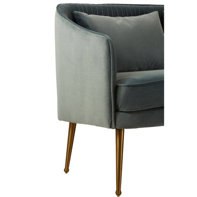 Orsina Hendricks 2 Seater Dusky Blue Velvet Sofa | Modern Loveseat