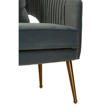 Orsina Hendricks 2 Seater Dusky Blue Velvet Sofa | Modern Loveseat