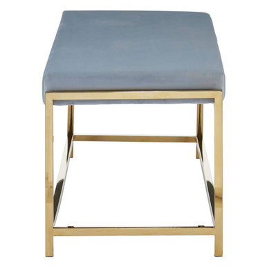 Orsina Allure Velvet Bench – Powder Blue and Gold Entryway Seating