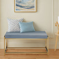 Orsina Allure Velvet Bench – Powder Blue and Gold Entryway Seating