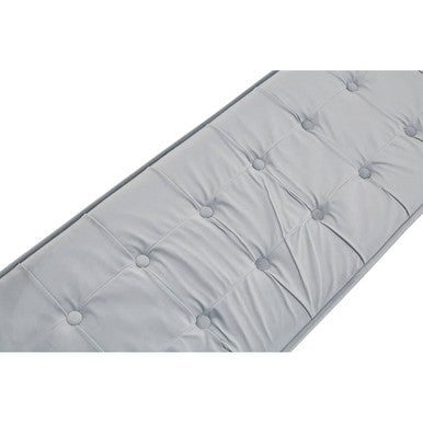 Orsina Allure Powder Blue Velvet Bench with Silver Stainless Legs
