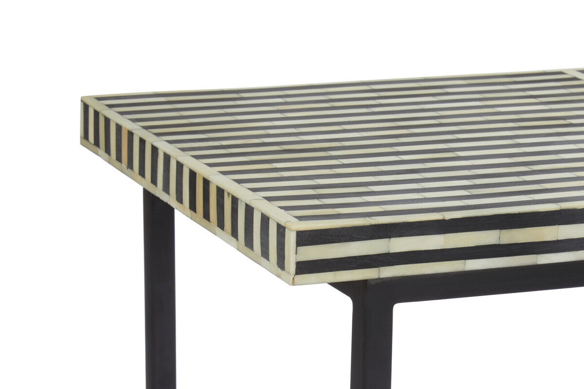 Orsina Bone Inlay Console Table – Boho Mango Wood & Metal Base