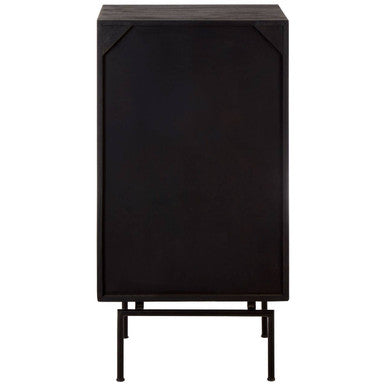 Orsina Boho 5 Drawer Tall Cabinet | Mango Wood & Black Frame