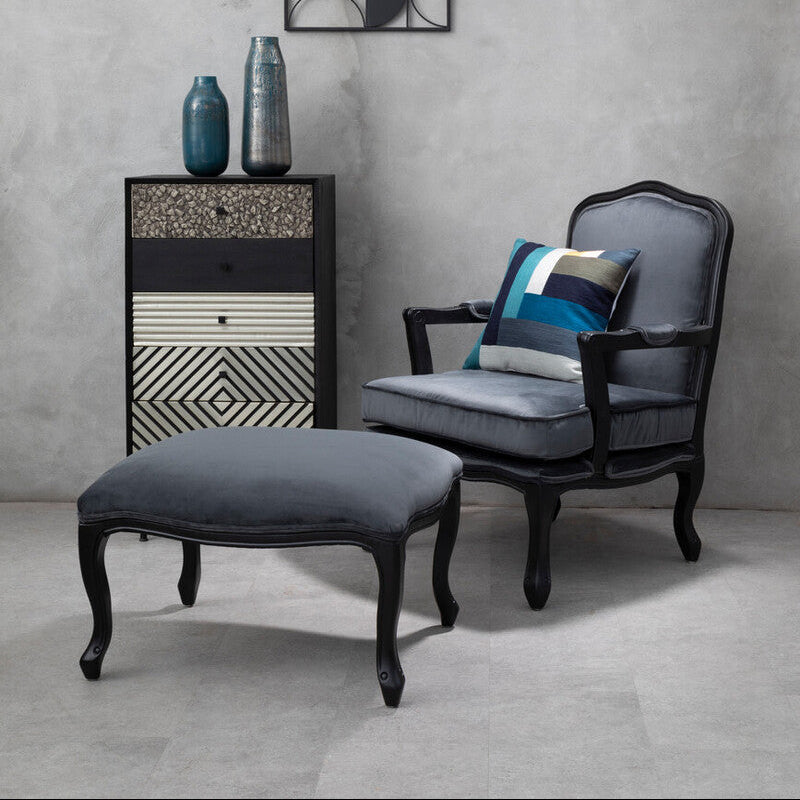 Orsina Boho 5 Drawer Tall Cabinet | Mango Wood & Black Frame