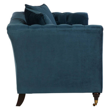 Orsina Sabrina 2 Seater Midnight Blue Velvet Button Tufted Sofa