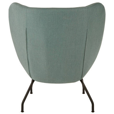 Orsina Kolding Green Fabric Accent Chair – Tufted Winged Armchair