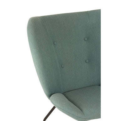 Orsina Kolding Green Fabric Accent Chair – Tufted Winged Armchair