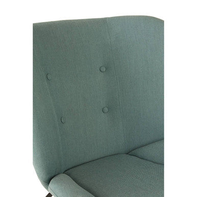 Orsina Kolding Green Fabric Accent Chair – Tufted Winged Armchair