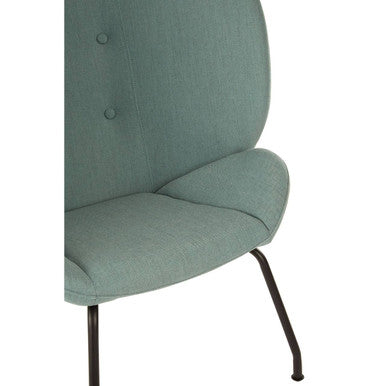Orsina Kolding Green Fabric Accent Chair – Tufted Winged Armchair