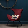 Orsina Kolding Red Fabric Wingback Chair | Mid-Century Modern Accent