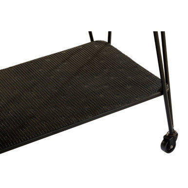 Orsina Trento Bar Trolley – Two Tier Serving Cart with Grey Glass Top