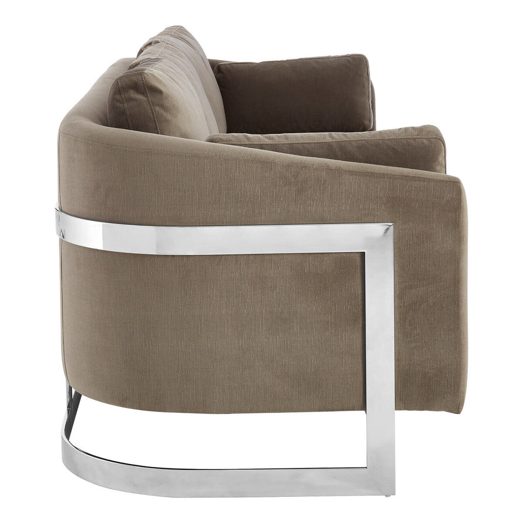 Orsina Freda 3 Seater Sofa | Dark Grey Cotton Velvet Modern Lounge