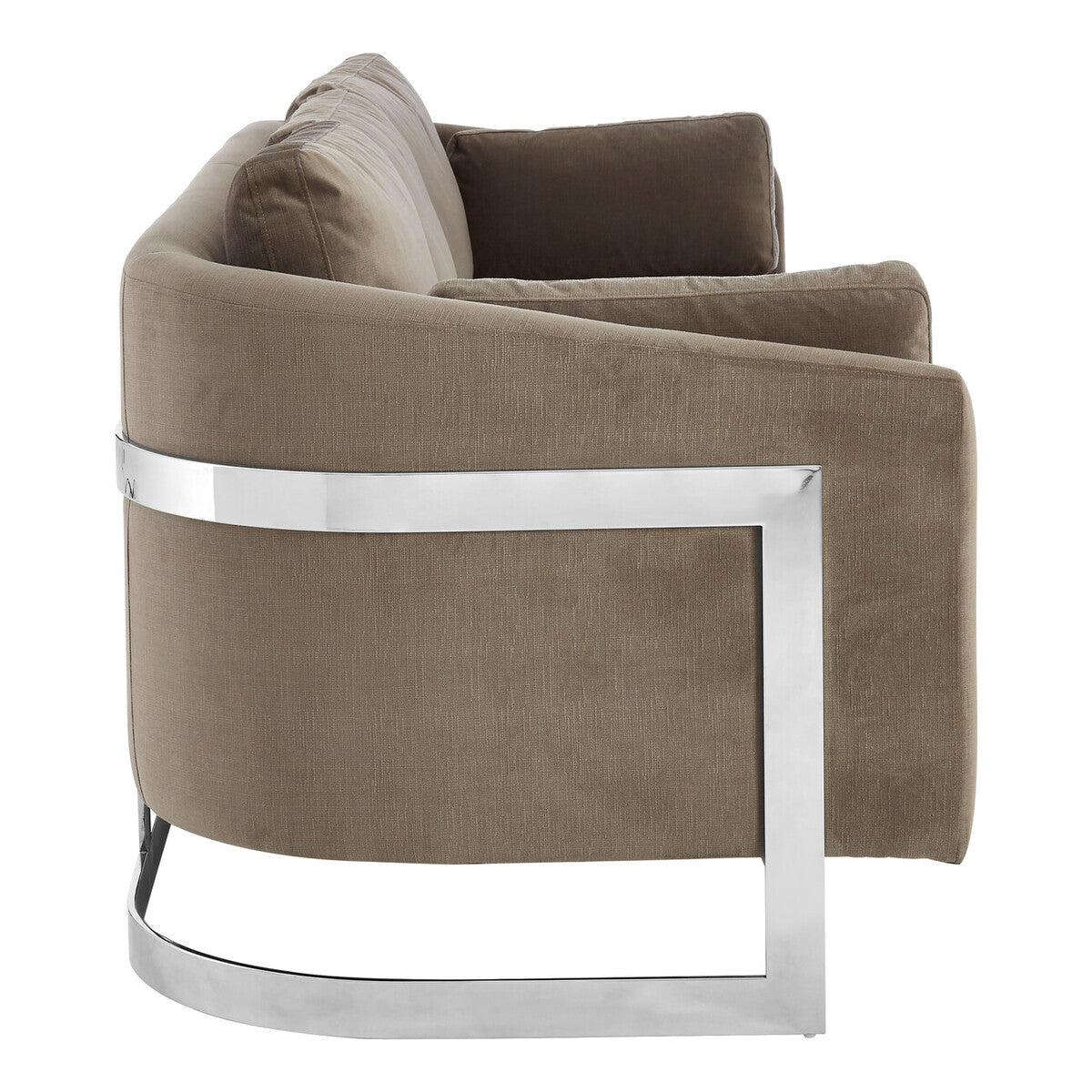 Orsina Freda 3 Seater Sofa | Dark Grey Cotton Velvet Modern Lounge