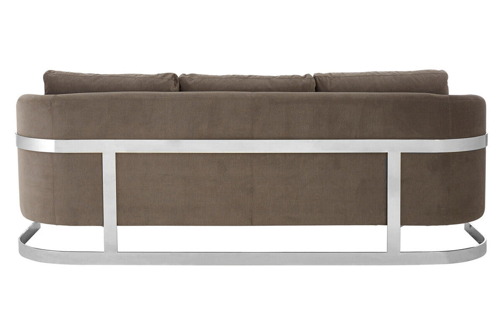 Orsina Freda 3 Seater Sofa | Dark Grey Cotton Velvet Modern Lounge