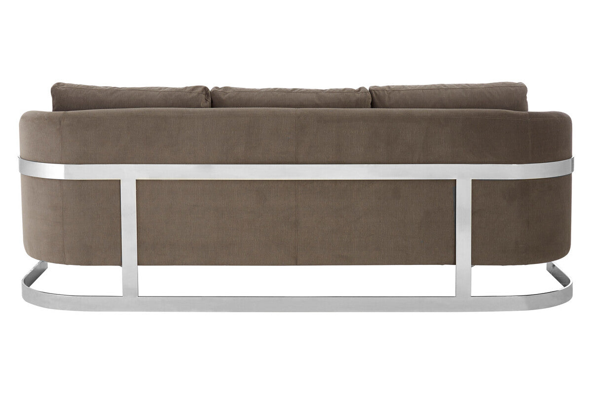 Orsina Freda 3 Seater Sofa | Dark Grey Cotton Velvet Modern Lounge