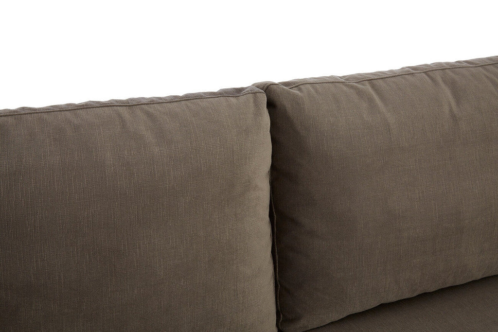 Orsina Freda 3 Seater Sofa | Dark Grey Cotton Velvet Modern Lounge
