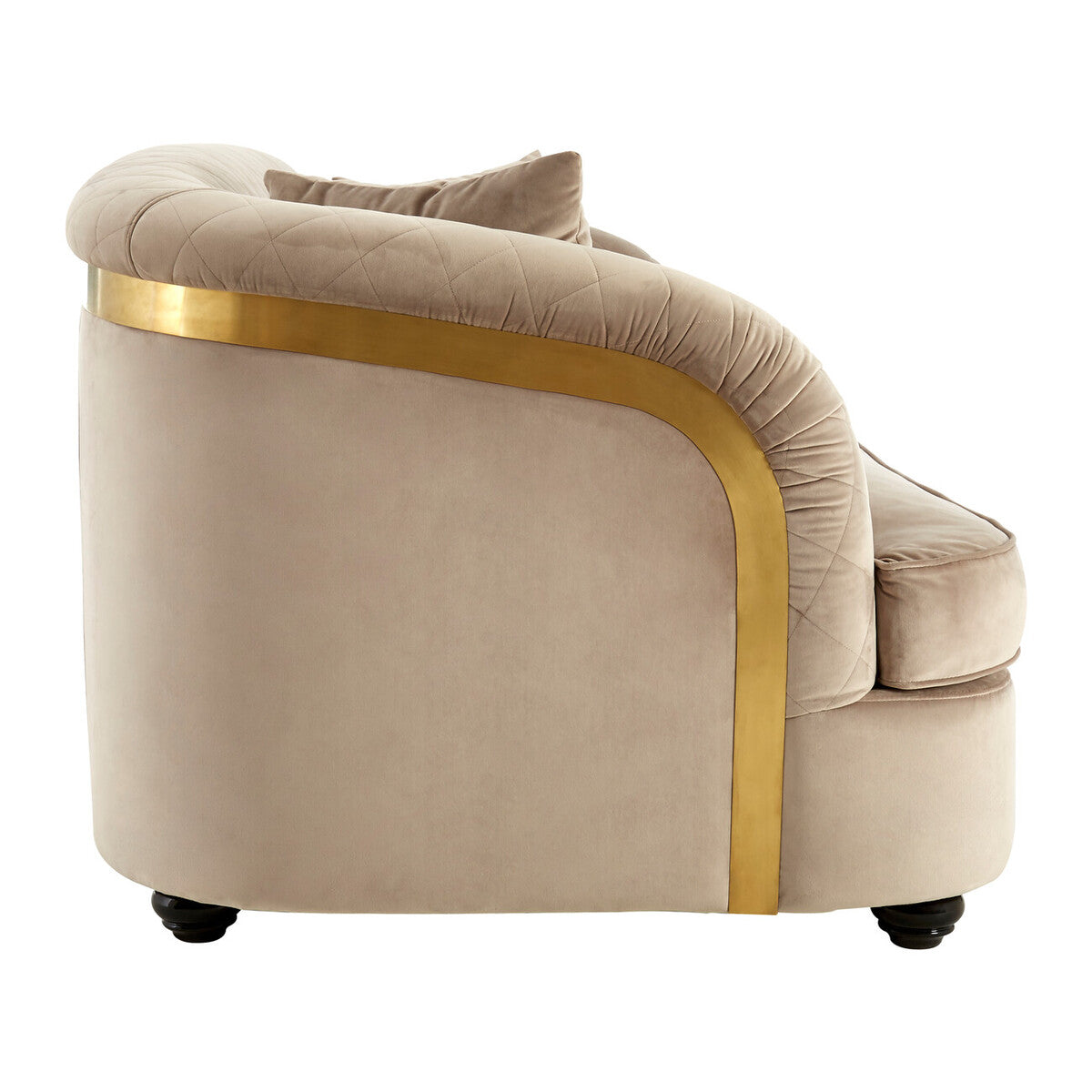 Orsina Fiji 3 Seater Sofa – Grey Cotton Velvet Quilted Couch