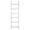 Orsina Horizon 6-Tier Tempered Glass & Silver Stainless Shelving Unit