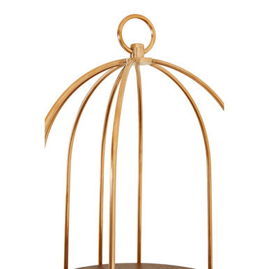Orsina Horizon 4-Tier Cage Shelf Unit | Rose Gold & Faux Marble