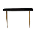 Orsina Asamra Black Acacia Wood Console Table with Gold Inlay