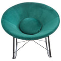 Orsina Arto Green Conic Rocking Chair – Modern Velvet Nursery Armchair