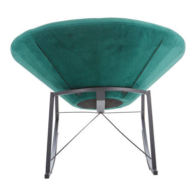 Orsina Arto Green Conic Rocking Chair – Modern Velvet Nursery Armchair