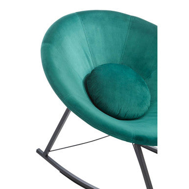Orsina Arto Green Conic Rocking Chair – Modern Velvet Nursery Armchair
