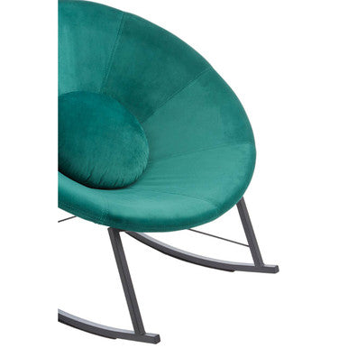 Orsina Arto Green Conic Rocking Chair – Modern Velvet Nursery Armchair