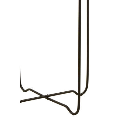 Orsina Templar Gold Round Side Table – Black Metallic Sledge Base