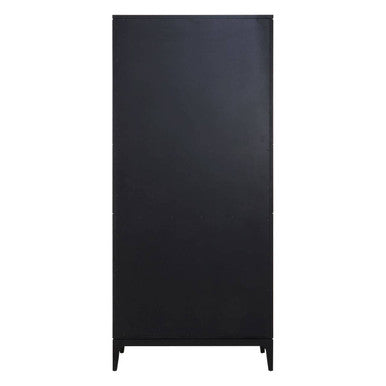 Orsina Salvar Tall Cabinet – 2-Tone Solid Oak Wood Storage with 5 Shelves