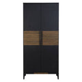 Orsina Salvar Tall Cabinet – 2-Tone Solid Oak Wood Storage with 5 Shelves