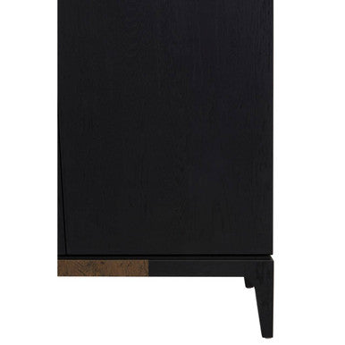 Orsina Salvar Tall Cabinet – 2-Tone Solid Oak Wood Storage with 5 Shelves