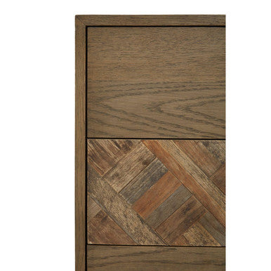 Orsina Salvar Wooden Chest of 5 Drawers | Geometric Bedroom Dresser