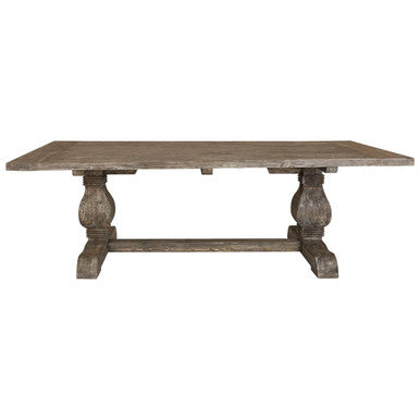 Orsina Lovina Recycled Pine Wood Dining Table – Rustic Pedestal