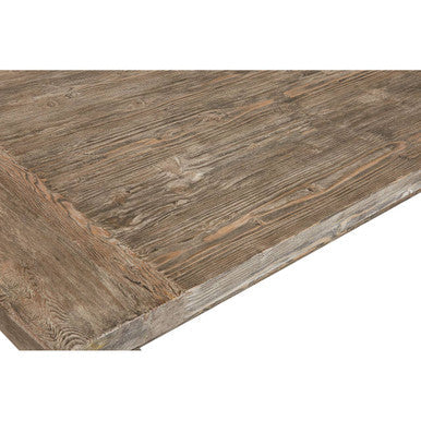 Orsina Lovina Recycled Pine Wood Dining Table – Rustic Pedestal